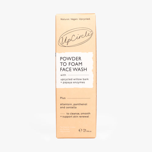Second Image of UpCircle Powder to Foam Face Wash packaging on a white background