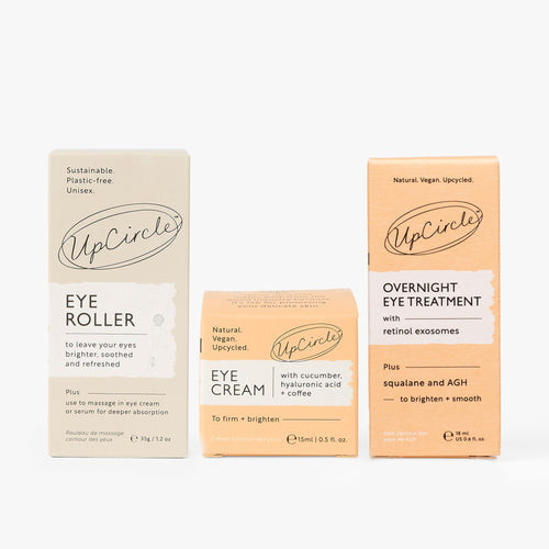 Second Image of Day + Night Eye Care Bundle outer boxes: Eye Roller, Eye Cream and Overnight Eye Treatment