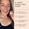 product image-6,Overnight Eye Treatment held by a customer, with makeup